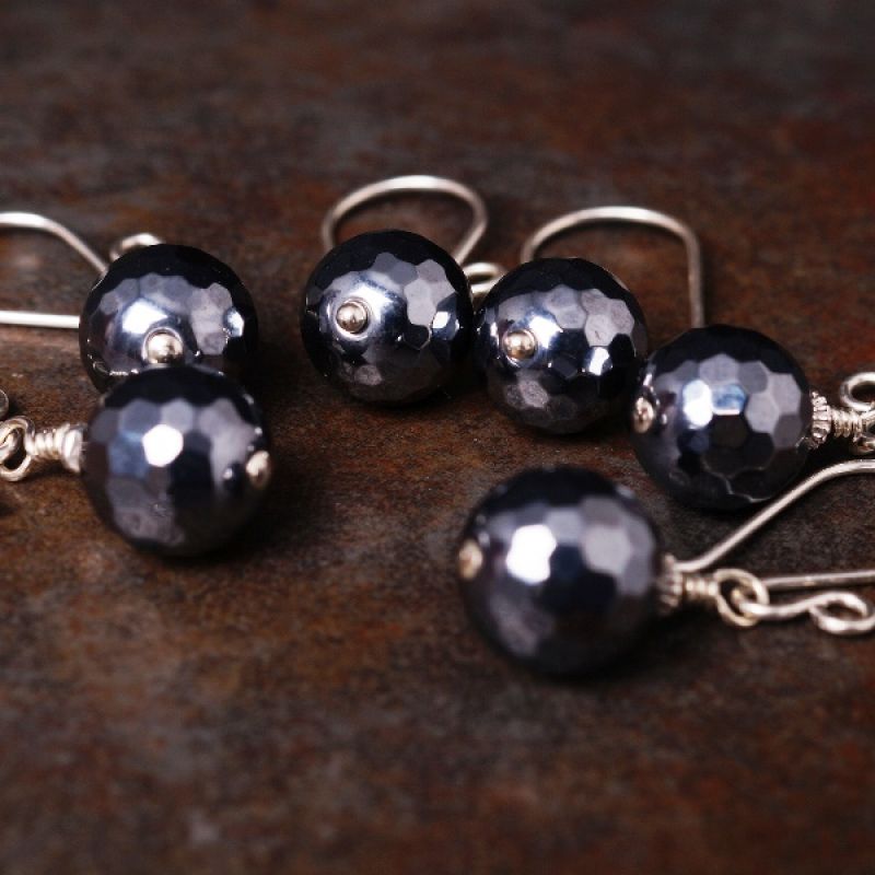 Handmade sterling silver terrahertz earrings